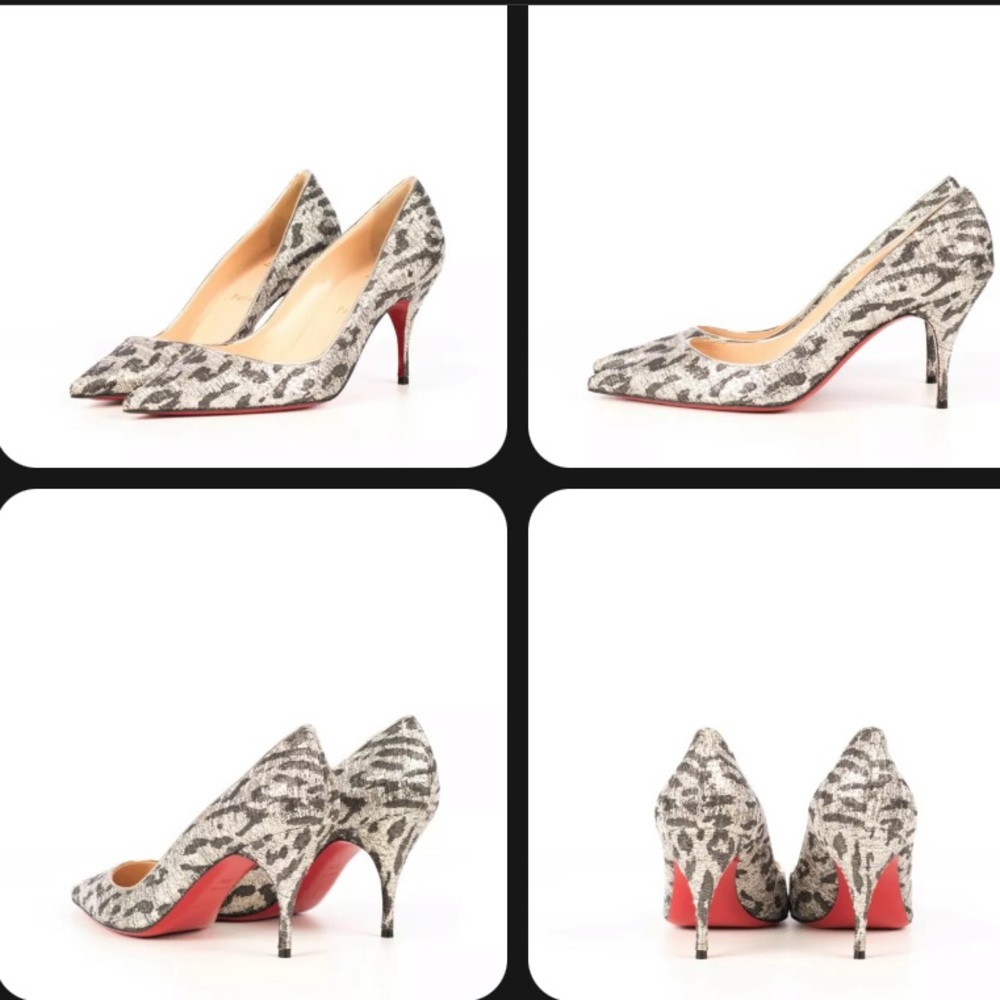 NIB❗️Christian Louboutin Silver Lurex Clare 80 Pumps - Picture 9 of 11